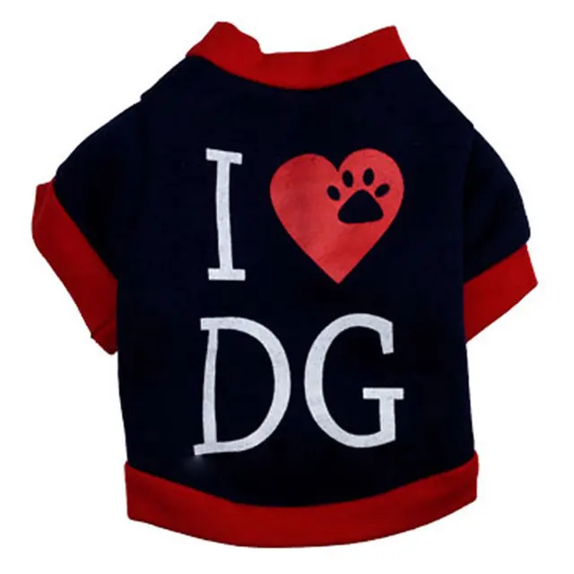 brand dog clothes printed Pet clothing T shirt vest coats costumes