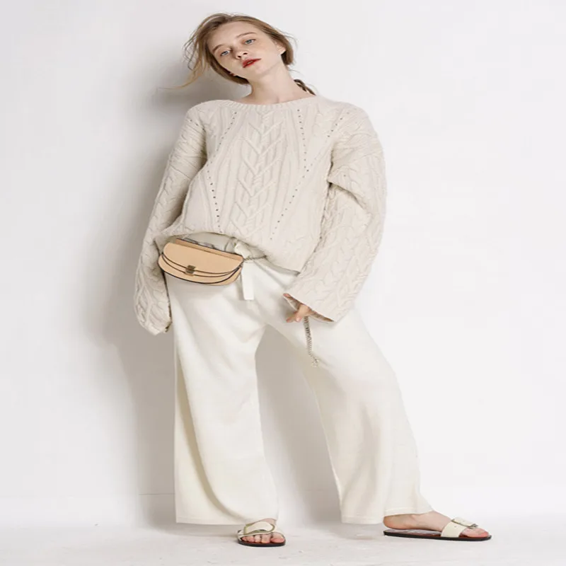 ZEHANGSEA-Winter Round Neck Hollow Pullover Fashion 3 Color Thicken Warm Sweater Women Simple Solid Color Loose Bottoming Top ZEHANGSEA-Winter Round Neck Hollow Pullover Fashion 3 Color Thicken Warm Sweater Women Simple Solid Color Loose Bottoming Top