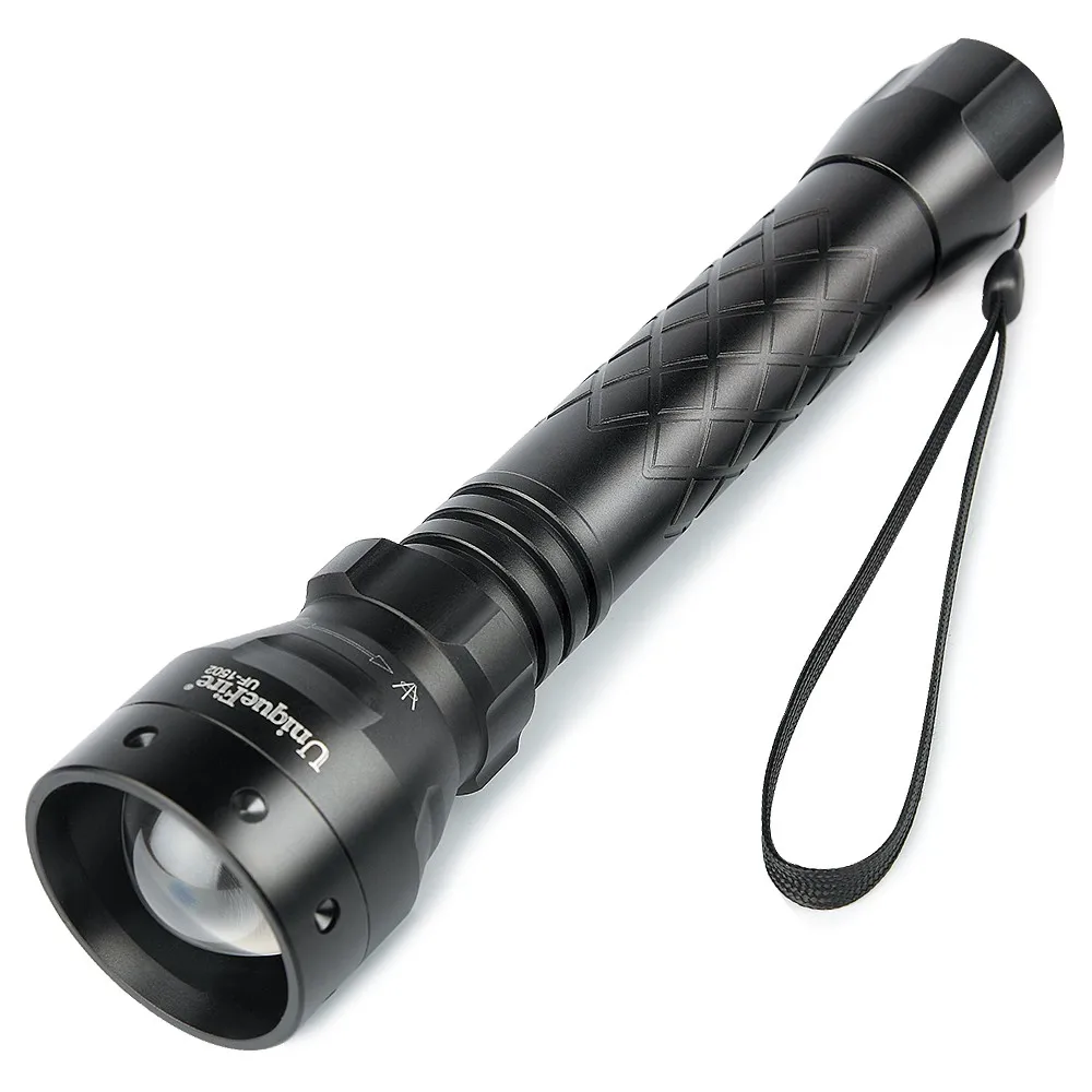 

UniqueFire 1502 IR 940nm 3 Modes Upgraded Zoomable Rechargeable LED Flashlight Torch 38mm Convex Lens Light Lamp