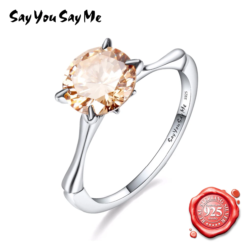 SAY YOU SAY ME 925 Sterling Silver Trendy Wedding Rings For Women Zircon Silver Rings Fine