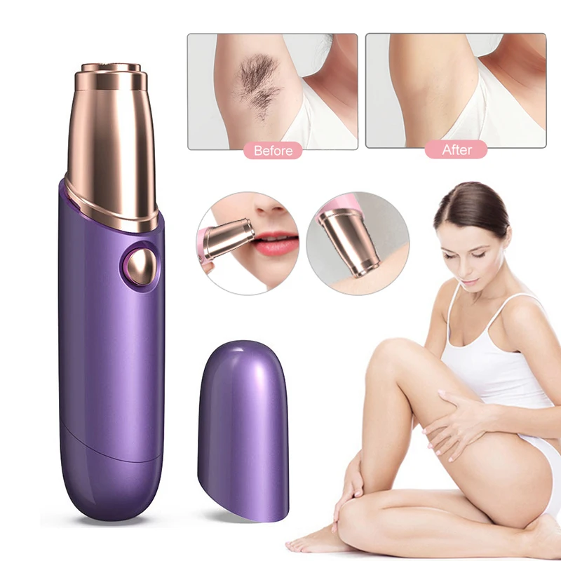 

New USB Multifunction Lipstick Eyebrow Trimmer Face Brows Electric Epilator Painless Hair Removal Armpit Leg Depilatory Device