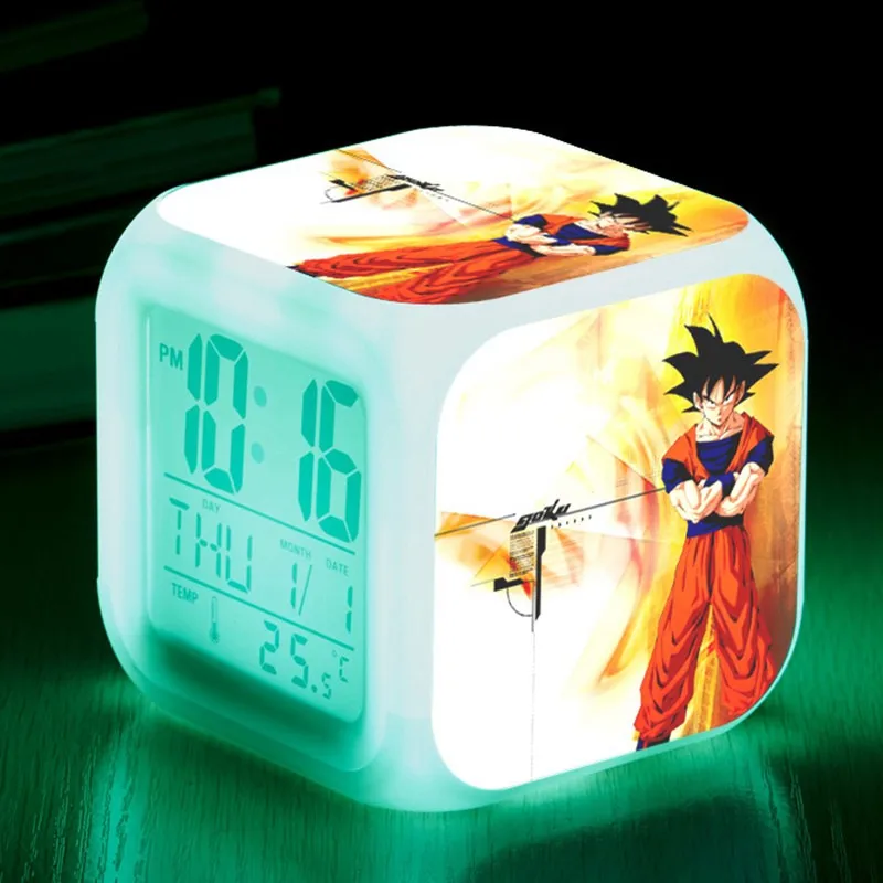 

Movie Dragon Ball digital alarm clock Dragonball Kids Alarm Clock Cartoon LED night light Flash Color changing digital clock