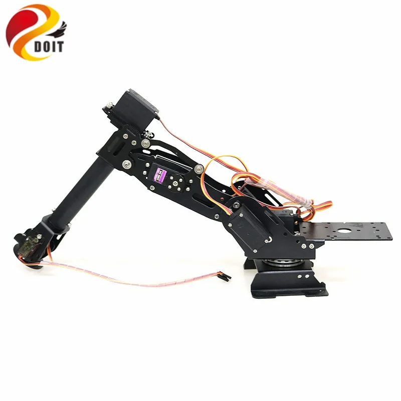 

Open Source APP&PS2 Control 7 Dof Robotic Arm Robot Model with 5pcs Metal Gear Servos 360 Degree Rotating Base