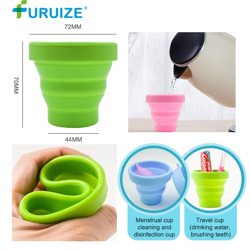 Furuize Menstrual Sterilizing Cup Collapsible women Cup flexible clean Menstrual Cup Recyclable Camping Foldable Sterilizer Cup Furuize Menstrual Sterilizing Cup Collapsible women Cup flexible clean Menstrual Cup Recyclable Camping Foldable Sterilizer Cup