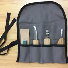 6 шт./компл. DIY резьба нож Инструменты для резьбы по дереву комплект с сумкой резак по дереву Деревообработка скульптурная деревянная ручка ложка