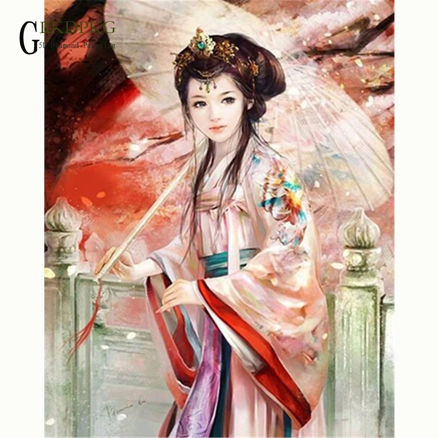 5D DIY Diamond Painting Oriental beauty Needlework Embroidery Cross