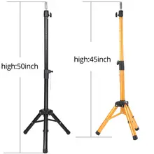 Регулируемый 50 дюймов золотой профессиональный штатив Стенд держатель парикмахерский Обучение Манекен холст блок голова парик стенд салон Инструменты