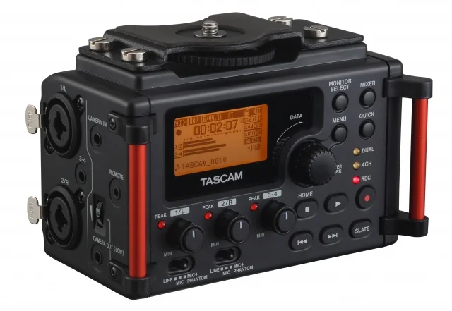 Tascam DR-60DMKII Ручной Цифровой Диктофон профессиональный линейный PCM рекордер микшер DSLR VIDE для DSLR SLR камеры