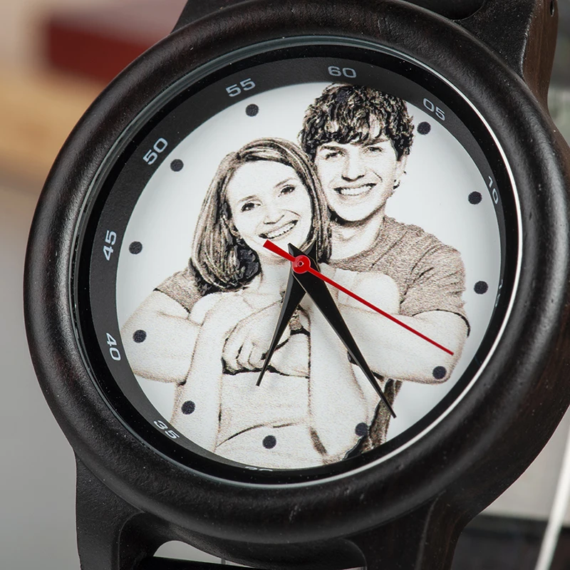 BOBO BIRD Print Picture Men Watch Family Gifts Bamboo Watches Male Quartz Wristwatch logo for Boyfriend Engrave Logo