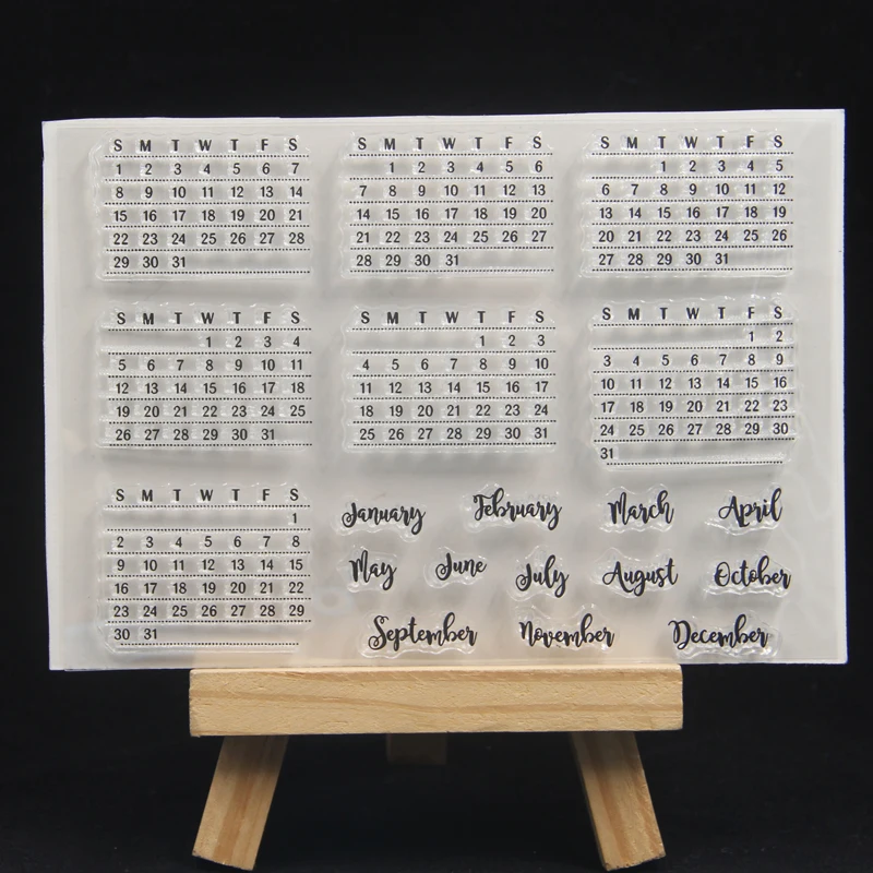 

ZFPARTY Calendar Transparent Clear Silicone Stamp/Seal for DIY scrapbooking/photo album Decorative card making