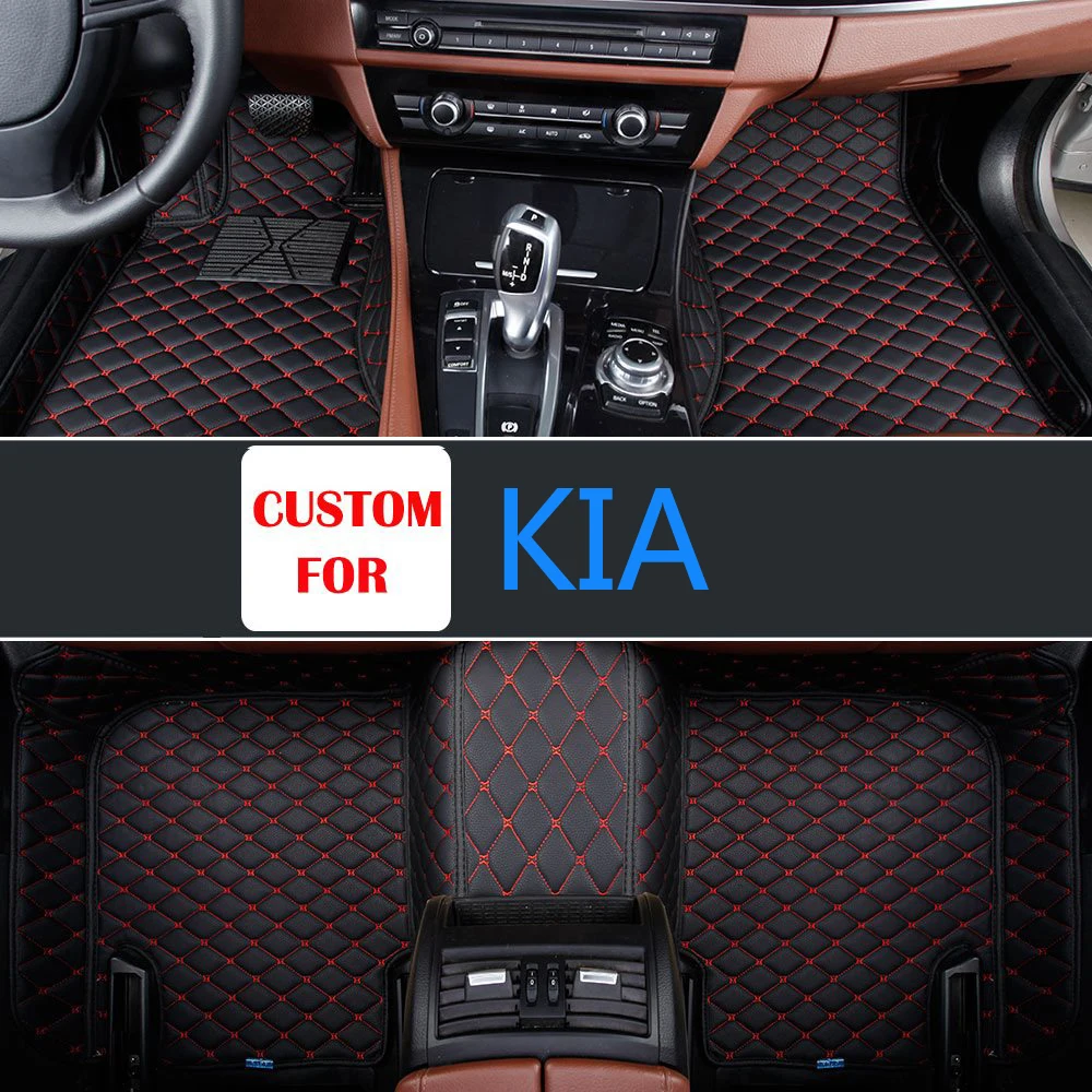 

New Luxury Parts Car Foot Pad Leather Pvc Mats Easy Clear Well Cover For Kia Borrego Forte Cadenza Opirus Cerato Sportage Soul