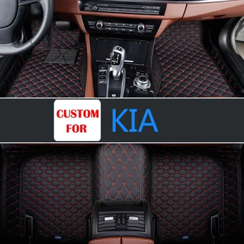 

New Luxury Parts Car Foot Pad Leather Pvc Mats Easy Clear Well Cover For Kia Borrego Forte Cadenza Opirus Cerato Sportage Soul