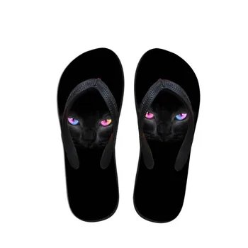 

Flip Flops Men Eyes Print Slippers Male Home Cool Animals Cat Slippers Outdoor Studnets Teen Boys Sandals Shoes Hot