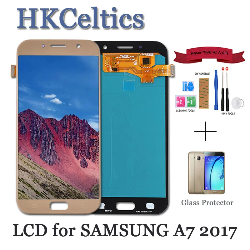 Сменный дисплей для Samsung Galaxy A7 2017 A720 A720F A720M ЖК экран с дигитайзером сенсорного