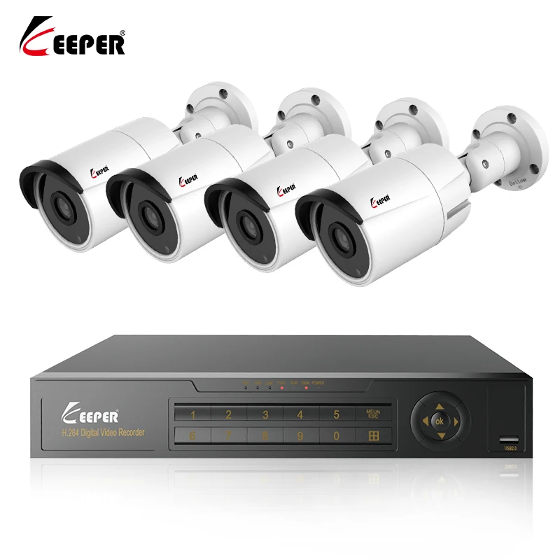 

Keeper 8CH CCTV System 1080P HDMI DVR With CCTV DVR 4PCS 2.0MP IR Outdoor Security Camera 2500TVL Camera Surveillance Kit