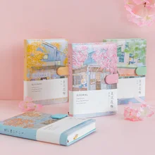 Creative agenda romans cherry blossom notebook ilustracja siatka ręcznie malowany szkolny pamiętnik materiały biurowe tanie tanio MONETAI NO0002