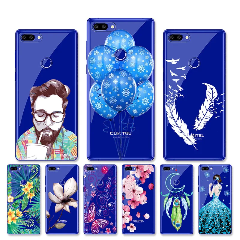 

Transparent Clear Case For Oukitel Mix 2 Case Silicone DIY Patterned Soft TPU Cover For Oukitel Mix 2 Covers Shell Fundas Coque