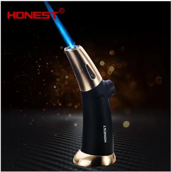 HONEST cigar direct butane lighter,spray gun jet flame lighter, high