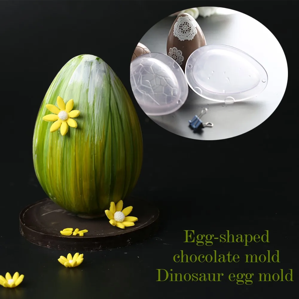 3D Dinosaur Egg Chocolate Plastic mold Easter Eggs moldsin Baking & Pastry Tools from Home