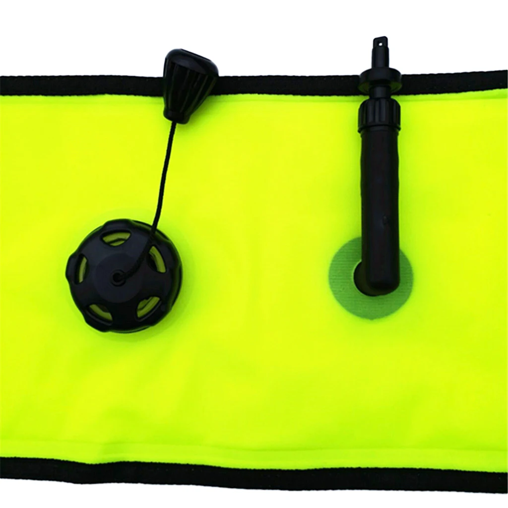 Nylon TPU Safety High Visibility 4FT Underwater Scuba Diving Diver Below SMB Surface Marker Buoy Signal Tube with Oral Inflator