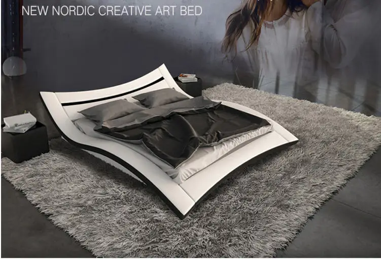 Европа и Америка натуральная кожаный каркас кровати современные мягкие кровати мебель для спальни Кама muebles de dormitorio/camas кварто