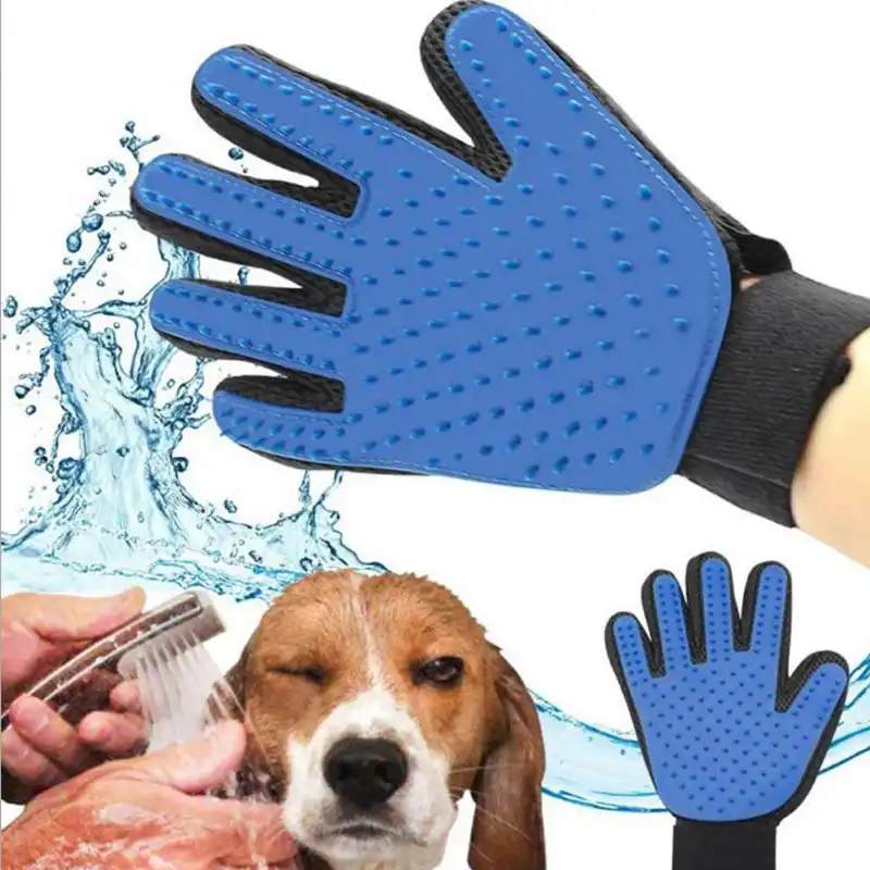rubber mitt dog brush