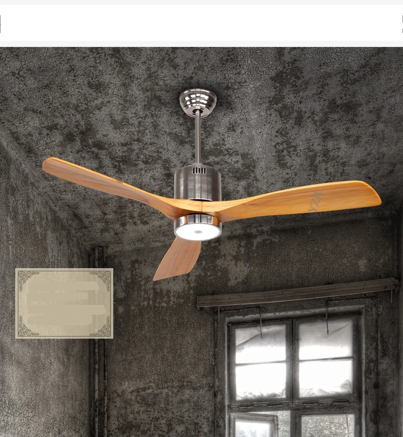 

Ceiling chandelier fan European antique American LED fan lamp ceiling chandelier Minimalism modern 52inch Fans solid wood leaves
