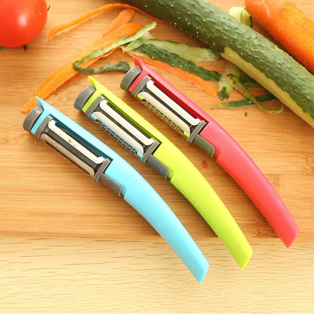 3 In1 Rotating Peeler Vegetable Grater Stainless Steel Apple Potato Peelers Fruit Cutters Kitchen Gadget Free Shipping