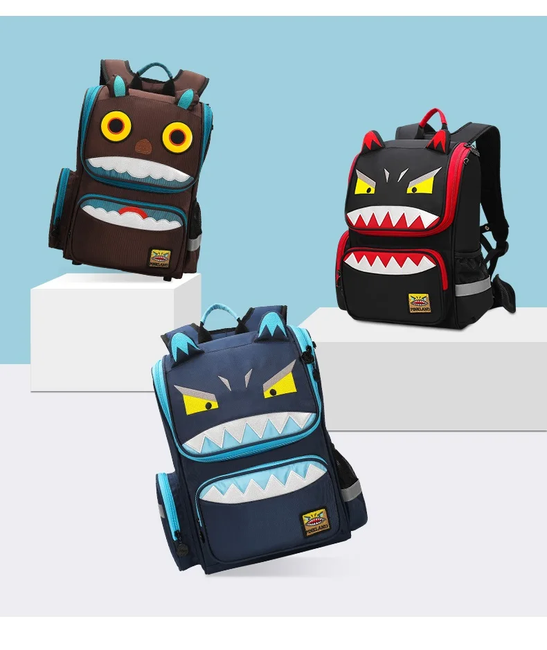 Kdis school bag boy student 1- 3- 4- 6th grade girl 6-12 years old cartoon backpack Protect the spine schoolbag
