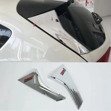 MONTFORD For Subaru XV Impreza 5-door 2017 2018 2019 Car ABS Chrome Exterior Side Rear Window Spoiler Triangle Cover Trims 2Pcs