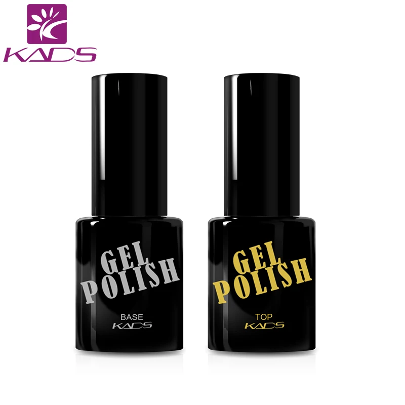 KADS 2PCS Gel Polish Top Coat Top Coat + Base Coat Foundation for UV Gel Polish 9.5ml Long Lasting Nail Gel