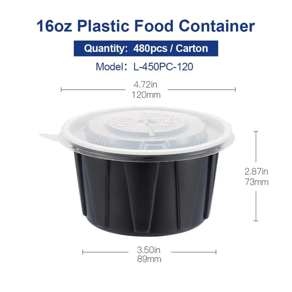 450ml-Clear-480pcs OTOR 12 унций 20 унций одноразовое приготовление еды Bento коробка контейнер с крышками Microwaveable контейнер для хранения еды Ланч-бокс - Цвет: 450ml-Clear-480pcs