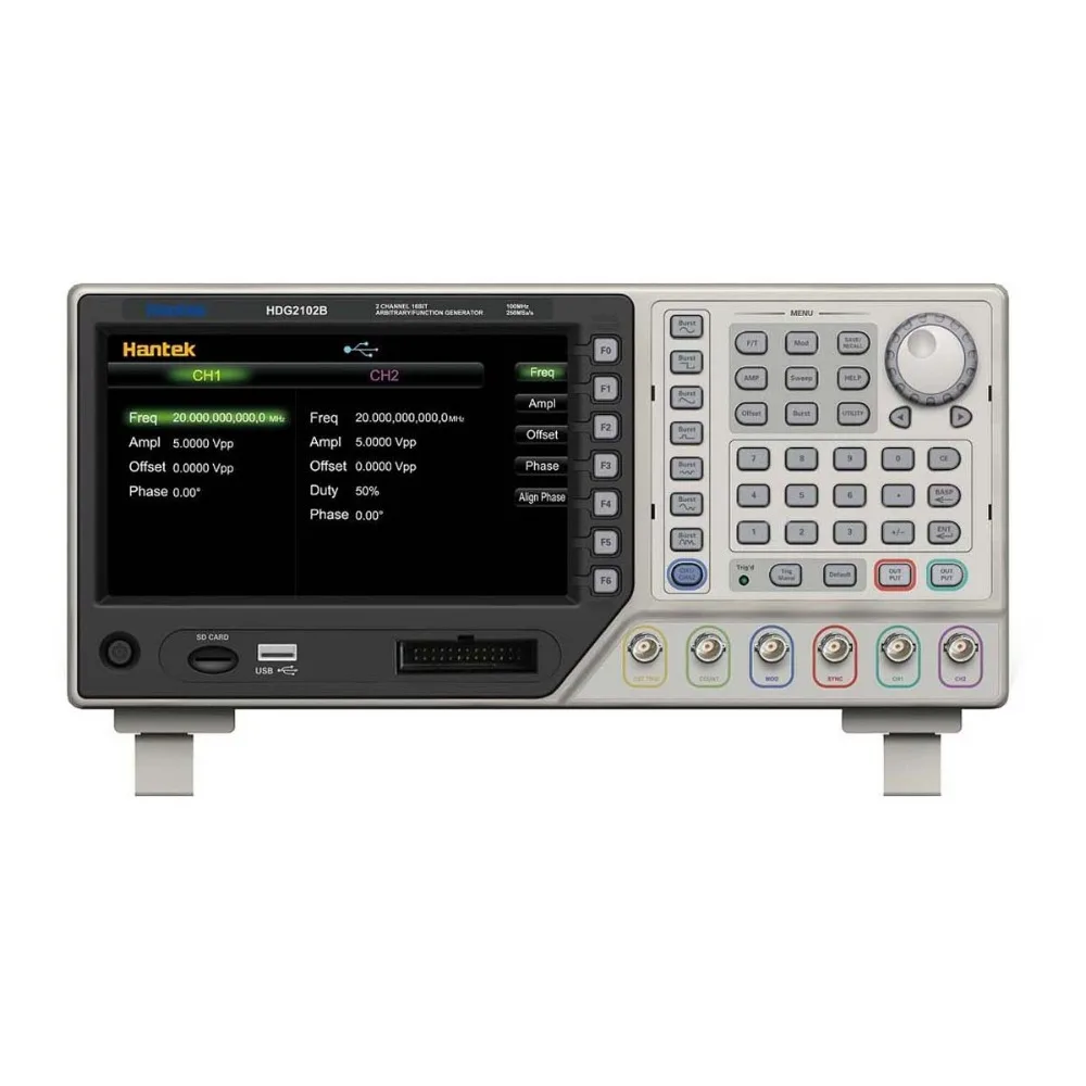 O063 HANTEK HDG2012B 2 канала 250MSa/s волна Функция генератор сигналов произвольной формы