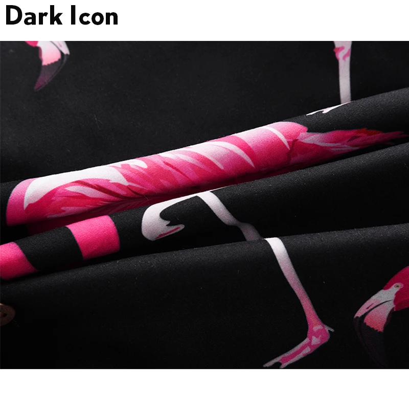 Мужская хлопковая рубашка с отложным воротником Dark Icon Crane модная уличная