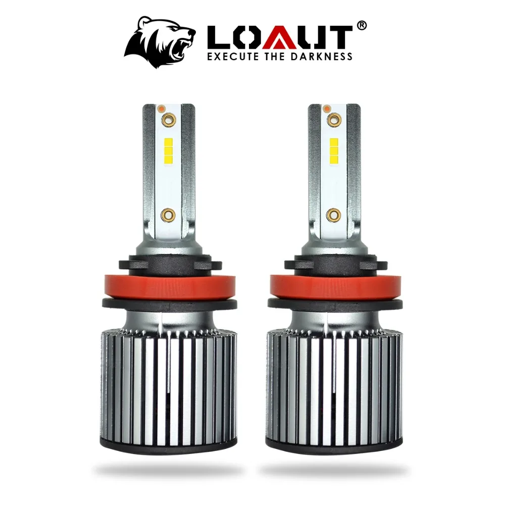 

LOAUT H8 H9 H11 Car Headlights Mini Type High Low LED Car Headlight Bulbs led 60W/set 6500K Auto Headlamp Fog Light Parking Auto