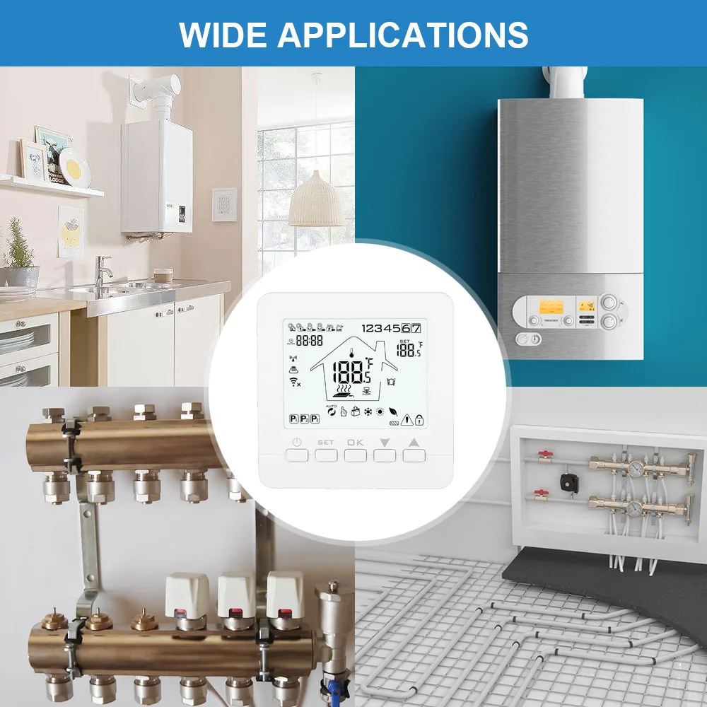 

Boiler Room Digital Thermoregulator Wifi Thermostat Temperature Controller For Warm Floor Heating 16A 3A Smart Life APP Voice