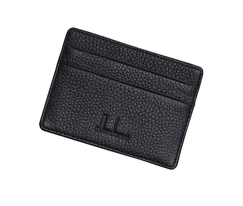 Ultra-thin Card Holder Mini wallets small Cow Leather purse High Quality Card Case With 4 Slots Fashion Style New 4