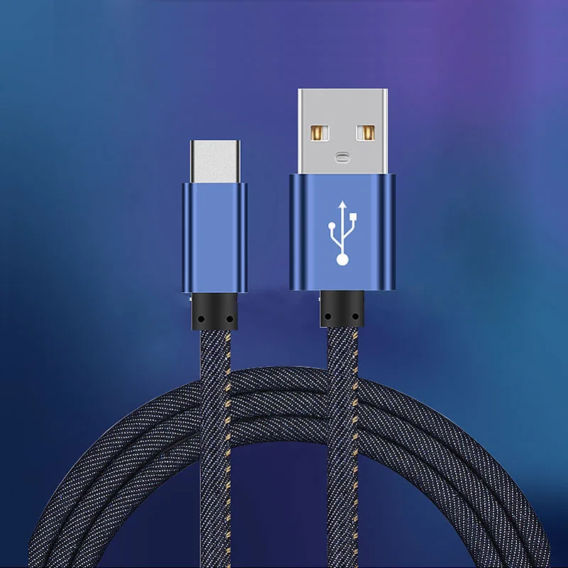 Usb кабель джинсовая линия передачи данных для мобильного телефона huawei зарядный кабель типа C Прямая поставка HPE001C