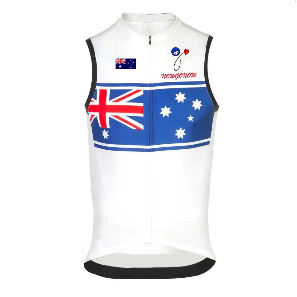 Men Latest styles Australian flag cycling jersey wear Bicycle red