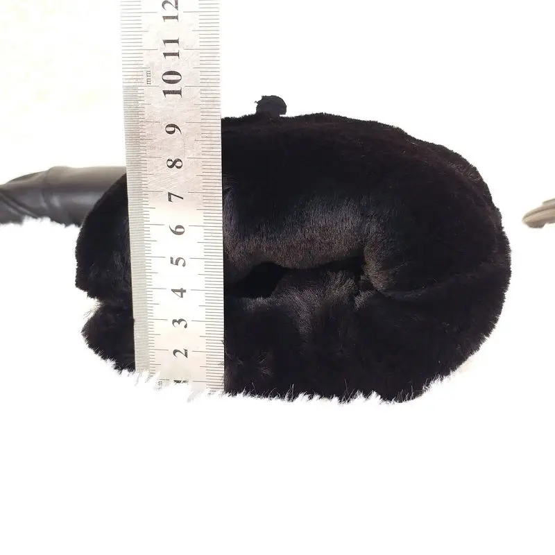 Beste Mannen Lederen handschoenen Schapenvacht Bokshandschoenen Buigen Outdoor Thicken Warm Winter Handschoenen Dubbele Warm Sport handschoenen Oversized maat