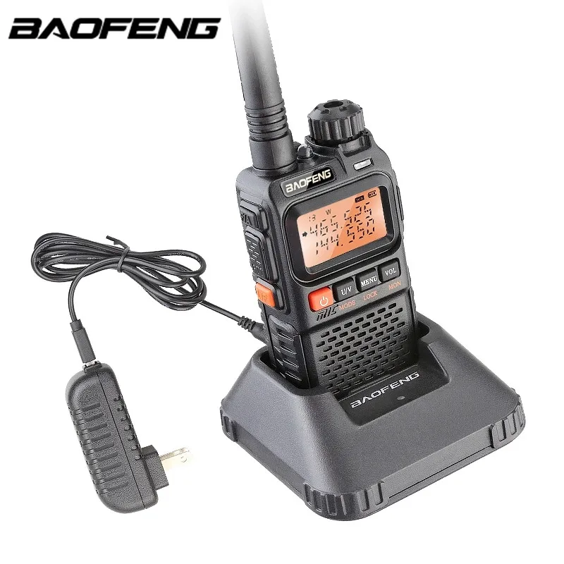 BaoFeng UV-3R Walkie Talkie портативный UHF VHF УФ 3R + CB Радио рация с фонарем Мини Walkie Talkie Dual Band Ham КВ трансивер УФ 3R