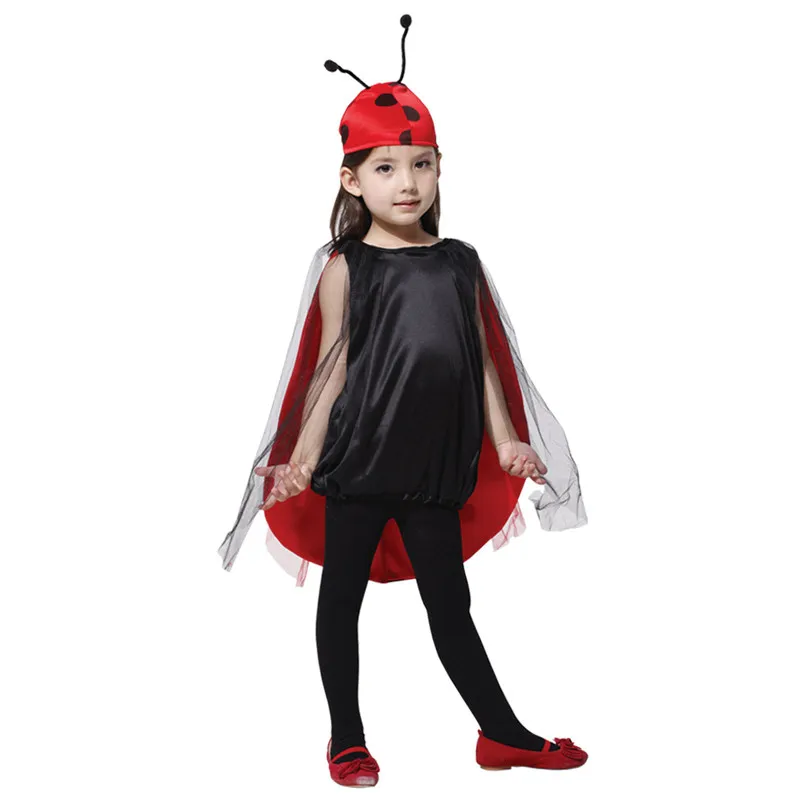Дети младенец Начинающий ходить малыш прекрасные насекомые божья коровка костюм для маленьких девочек Хэллоуин Пурим год карнавальные вечерние костюмы костюм