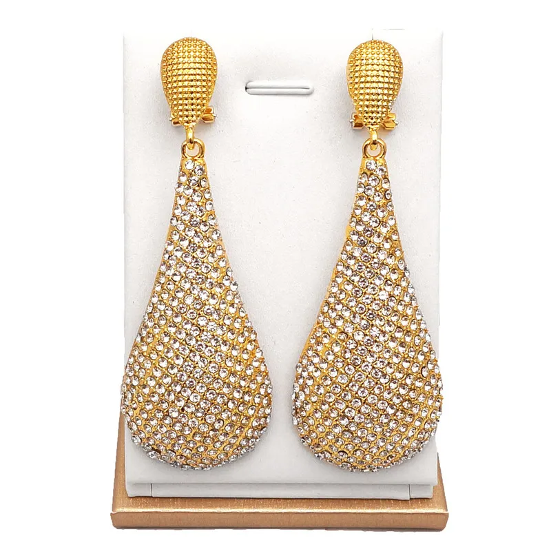 

Crystal gold stud earring pendant new design women dangle Earring Drop Earrings