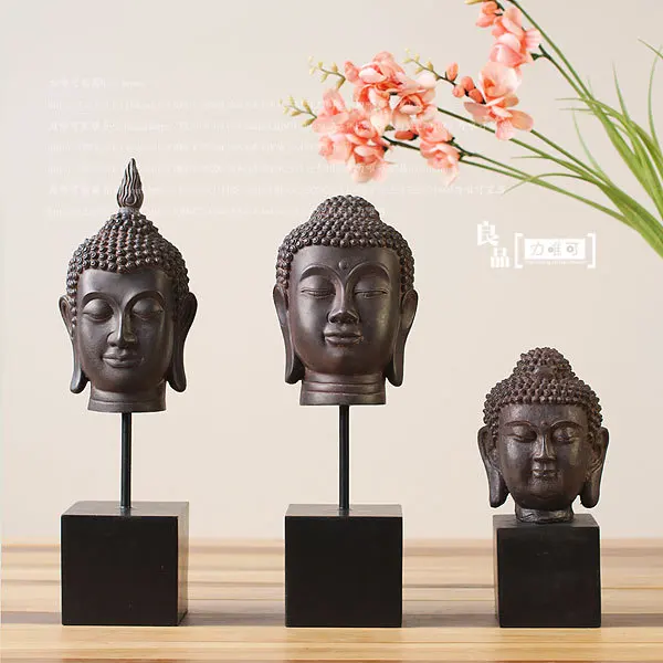 Zen Buddha Head Ornaments Decorations Retro Oriental Zen Buddha Head Ornaments Decorations
