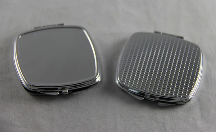 100 шт пустое квадратное металлическое компактное зеркало своими руками, на заказ логотип зеркало с принтом-DHL и FedEx
