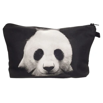 

3D Panda Printing Cosmetic Bags Cute Cosmetics Pouchs Organizer Women Makeup Necessaries for Travel