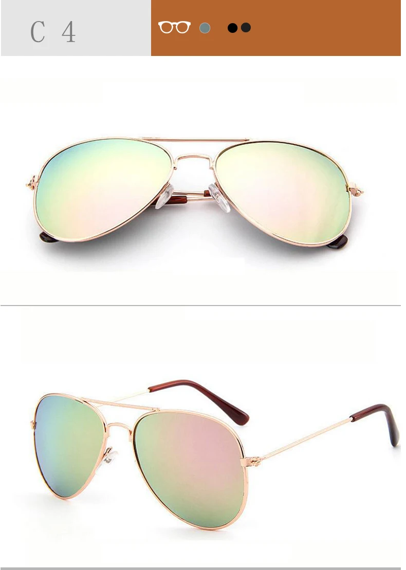 RHAMAI Kids Sunglasses Girls Boys Baby Child  Pilots Sun Glasses Goggles 2019 Trend Mirror Glasses Brand Children Shades (7)