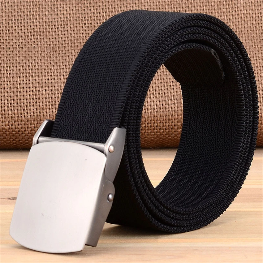 

Free Shipping Personality Design Canvas Belt For Jeans Solid Long Military Army Belts Metal Buckle Casual Nylon Belt Men Gift