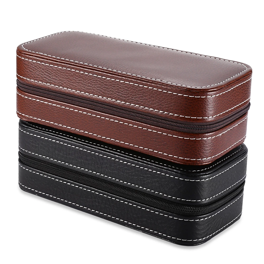 2 Grids Watch Box Travel Watch Storage Case Organizer watch storage box watch storage bag watch storage pouch