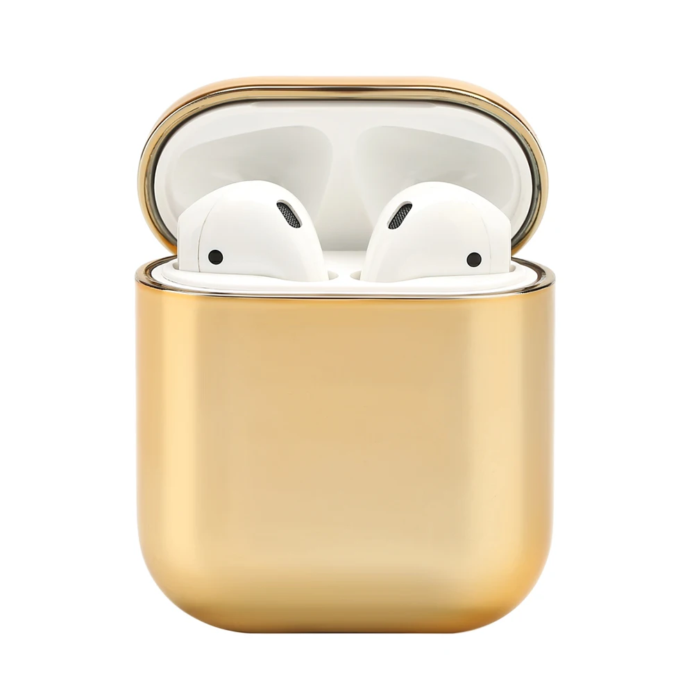 Для Apple гарнитура для airpods чехол гальванический защитный жесткий корпус беспроводные наушники протектор чехол для Apple air pod чехол - Цвет: 02